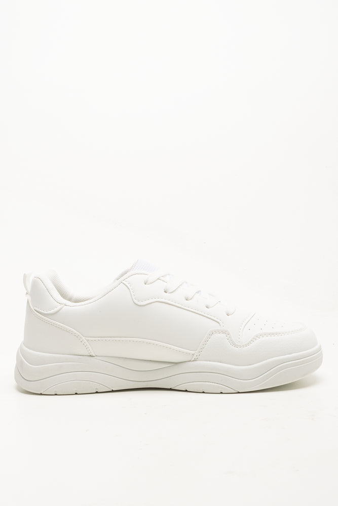Lace Up Chunky Sneaker White