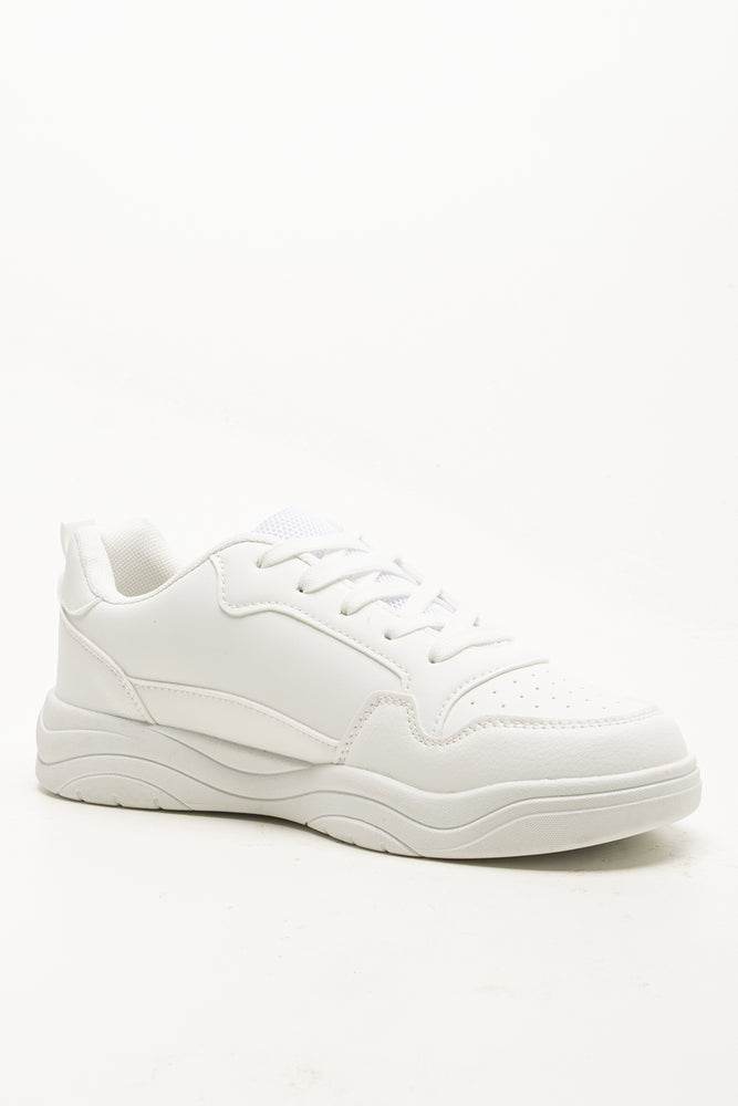 Lace Up Chunky Sneaker White (1)