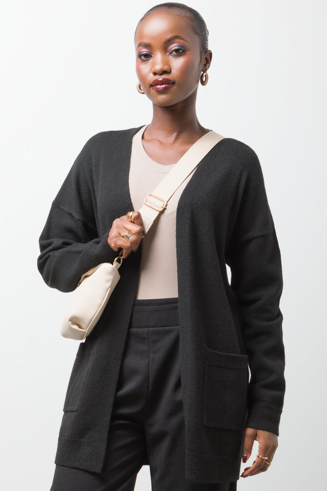 Mid Length Cardigan Black | Knitwear & Jerseys | Ackermans