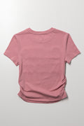 Side Ruch T-Shirt Pink (2)