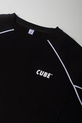Piped Crew Neck Tracktop Black (1)