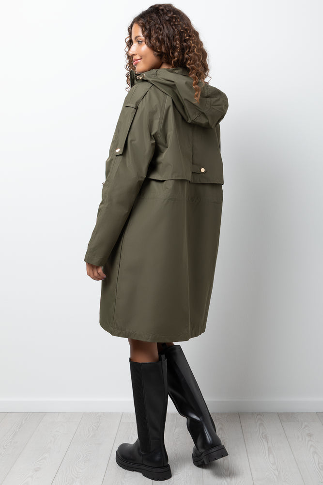 Longer Length Rain Parka Green (2)