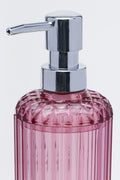 Pink Ribbed Soap Dispenser (1)