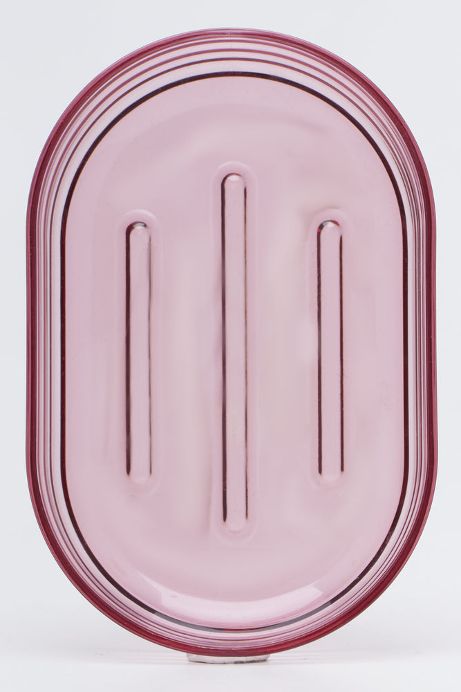 Pink Oval Bathroom Soap Dish