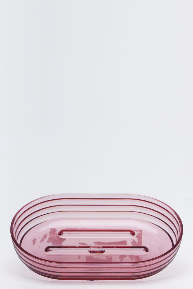 Pink Oval Bathroom Soap Dish (1)