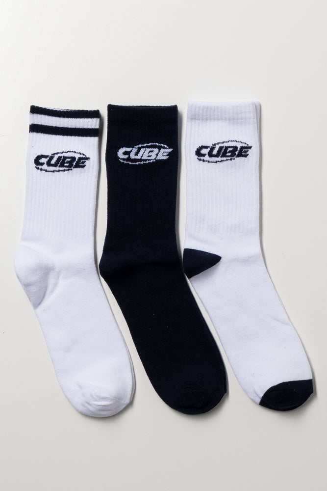 3 Pack Socks White And Navy
