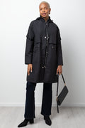 LONGER LENGTH RAIN PARKA BLACK