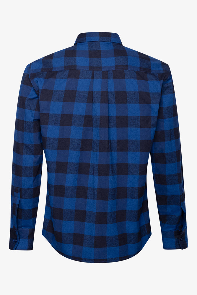 Check Flannel Shirt Blue