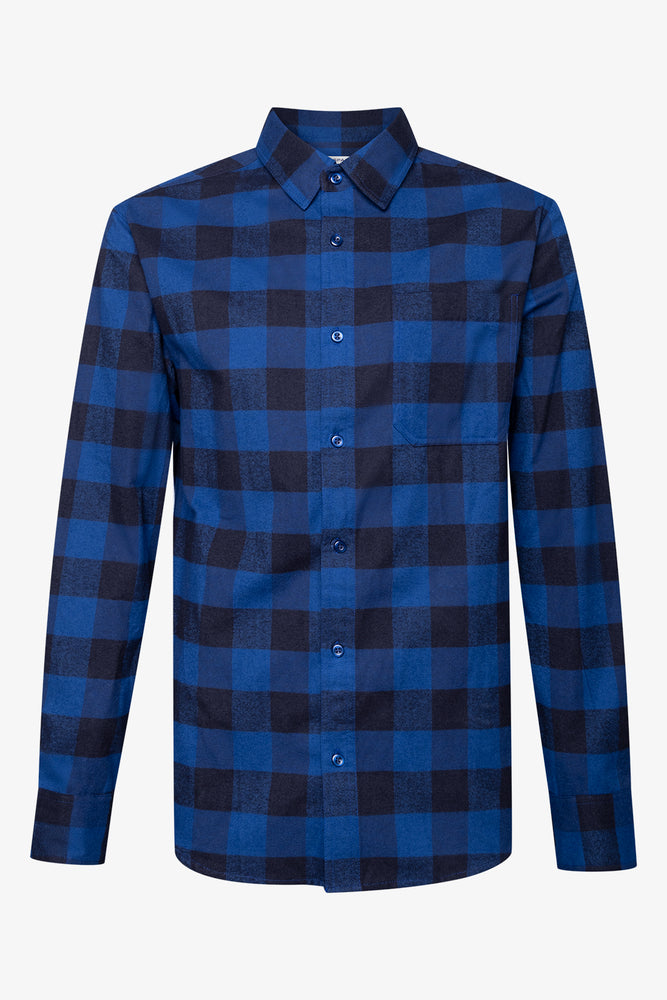 Check Flannel Shirt Blue