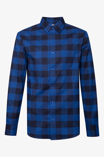 Check Flannel Shirt Blue