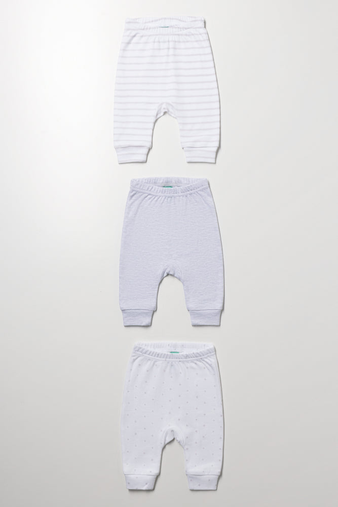 3 Pack Leggings White