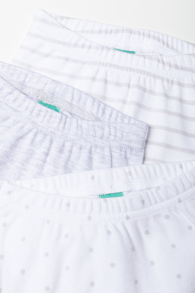 3 Pack Leggings White (1)