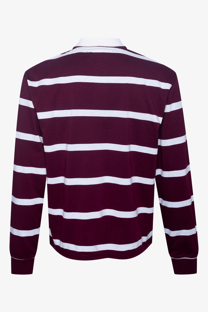 Stripe Rugby Golfer Burgundy