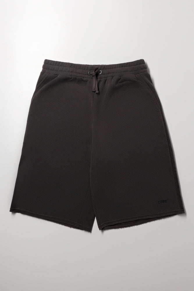 Longer Length Knit Shorts Dark Grey (1)