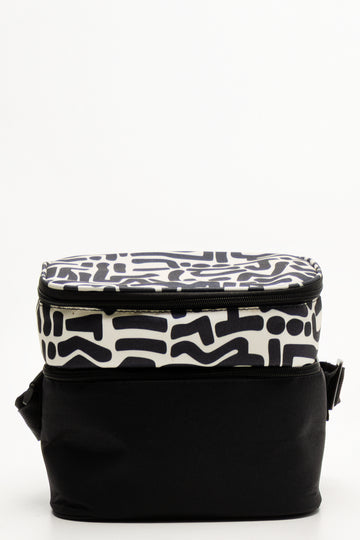 Double Decker Lunchbag Black & White