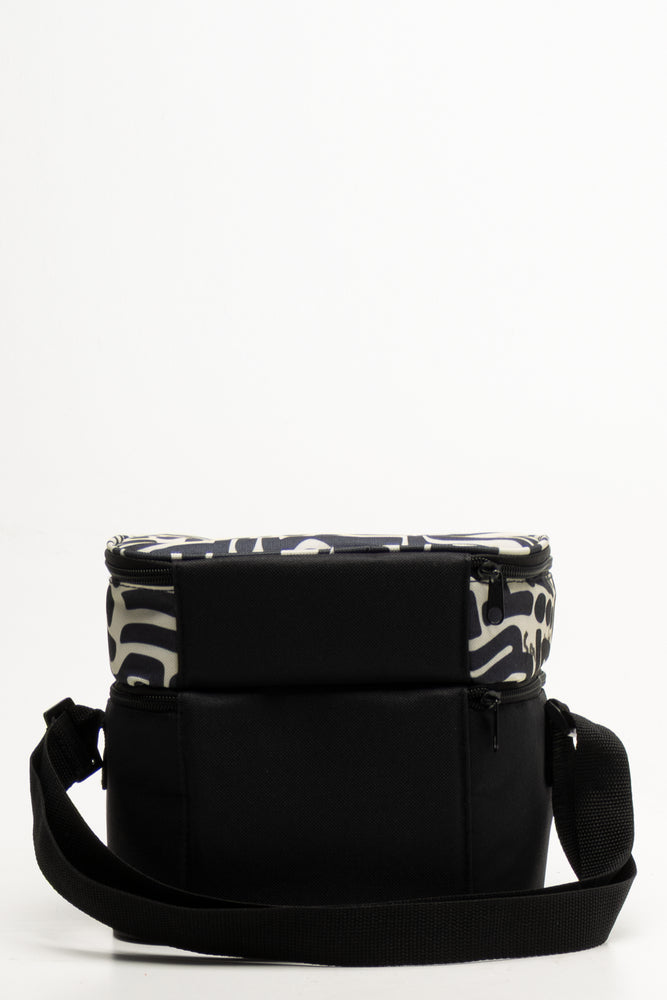 Double Decker Lunchbag Black & White (1)