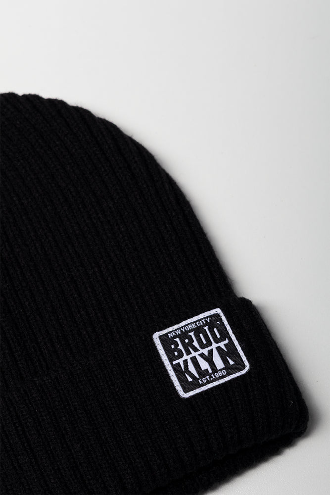 Rib Beanie Black (1)