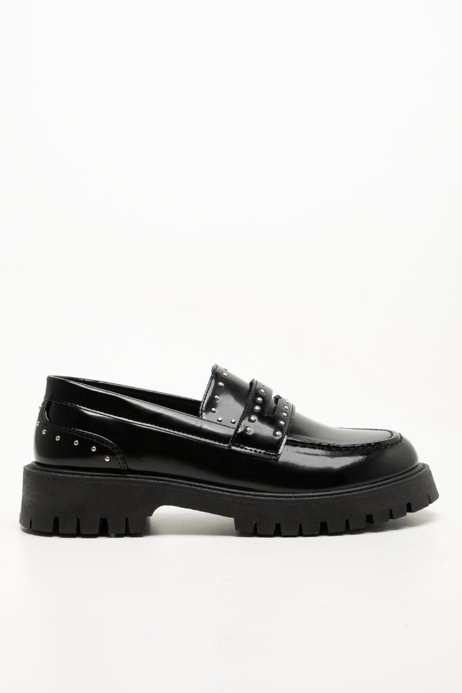 Studded Mary Jane Loafer Black (1)
