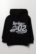 Printed Hoodie Black
