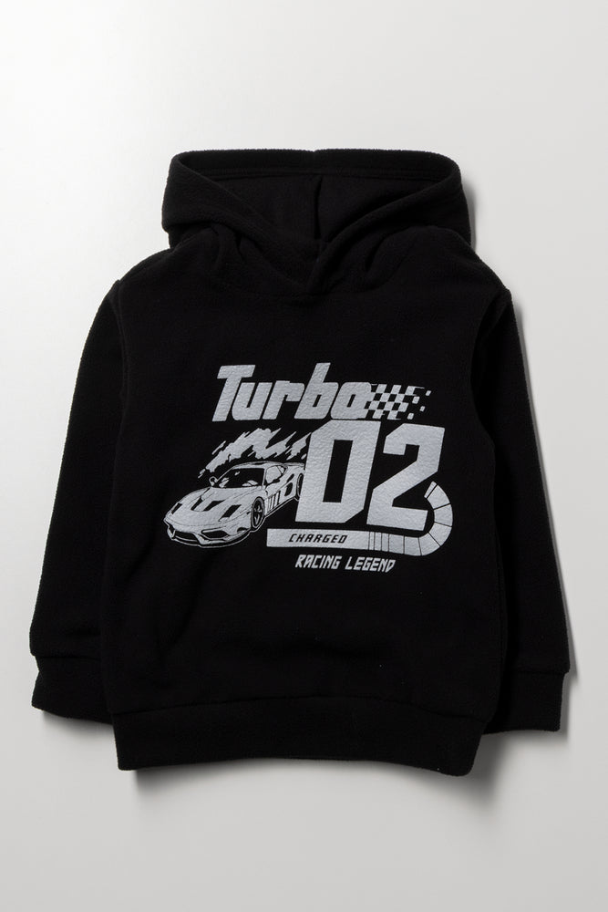 Printed Hoodie Black