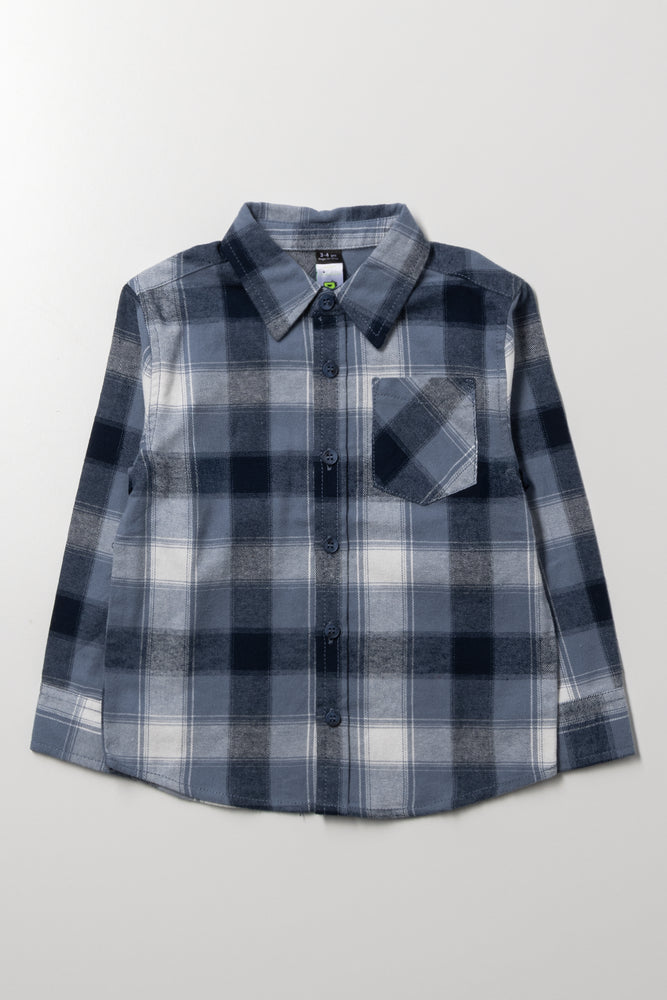 Check Flannel Shirt Blue | Tops & T-Shirts | Ackermans
