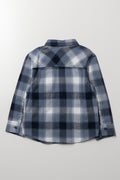 Check Flannel Shirt Blue (2)