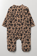 Leopard Print Babygrow Brown (2)