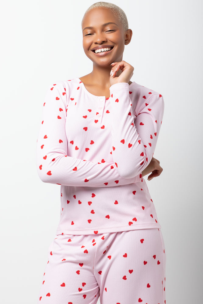 Long Sleeve Pyjama Set Pink