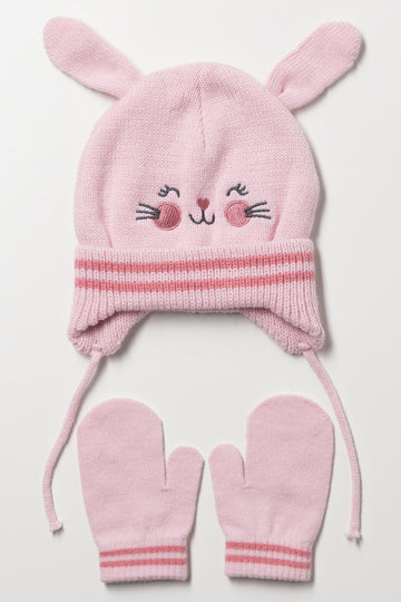 Gloves & Beanie Set Pink | Accessories | Ackermans