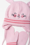 Gloves & Beanie Set Pink (1)
