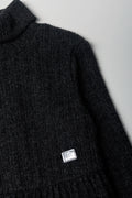 Poloneck Dress Black (1)