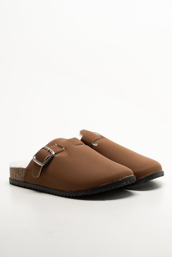 Fur Lined Clogs Natural