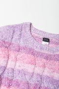 Cable Knit Jersey Pink And Purple (1)