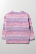 Cable Knit Jersey Pink And Purple (2)