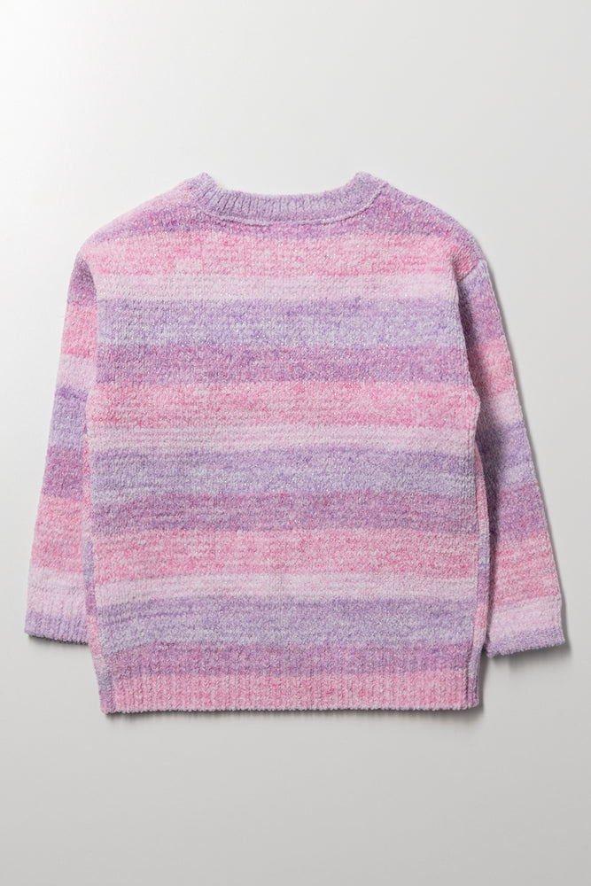 Cable Knit Jersey Pink And Purple (2)