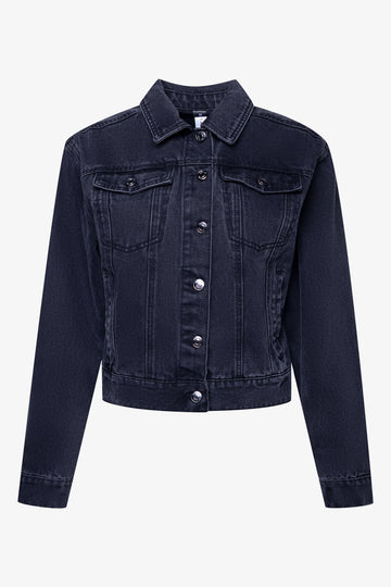 Denim Trucker Jacket Black