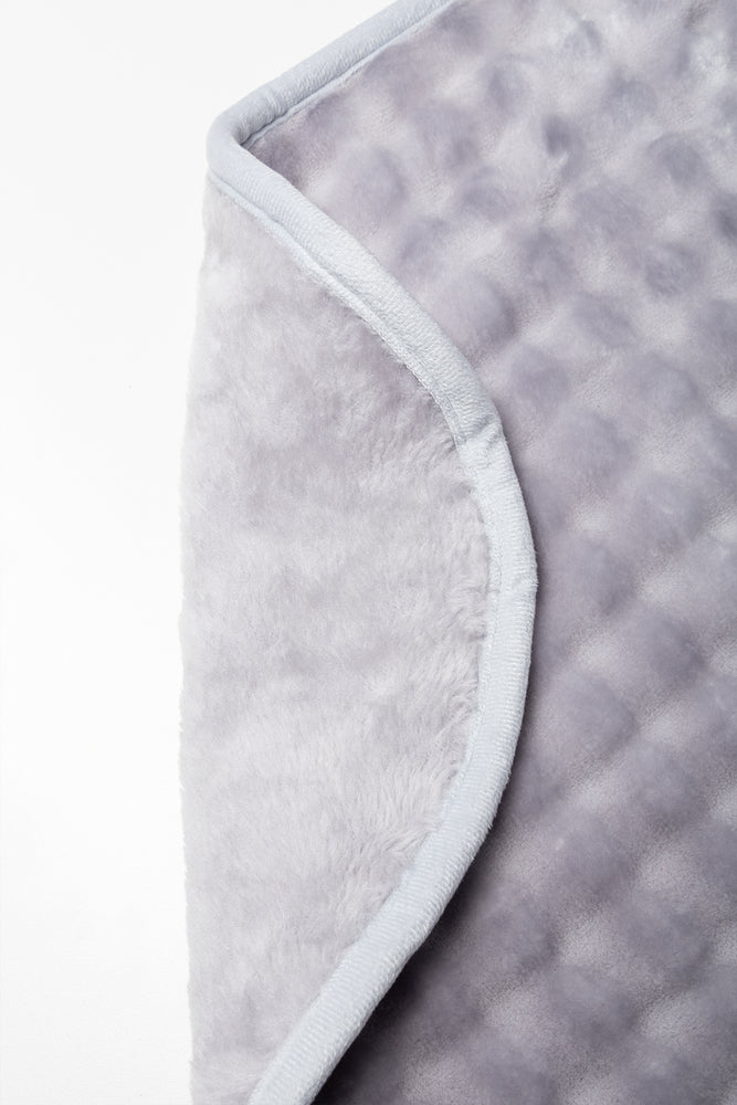 Textured Mink Blanket Grey