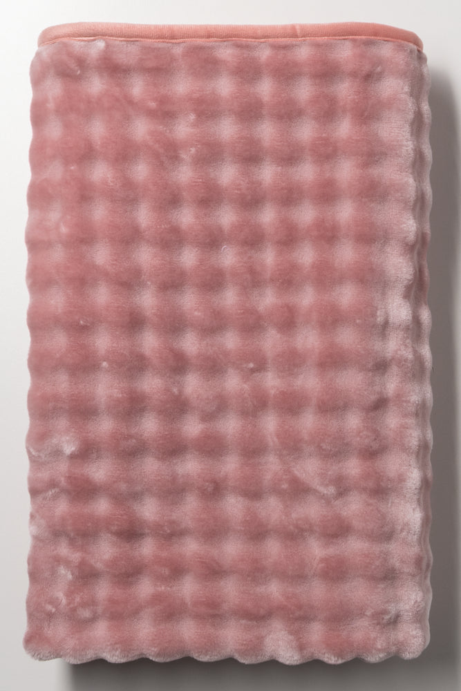 Textured Mink Blanket Pink