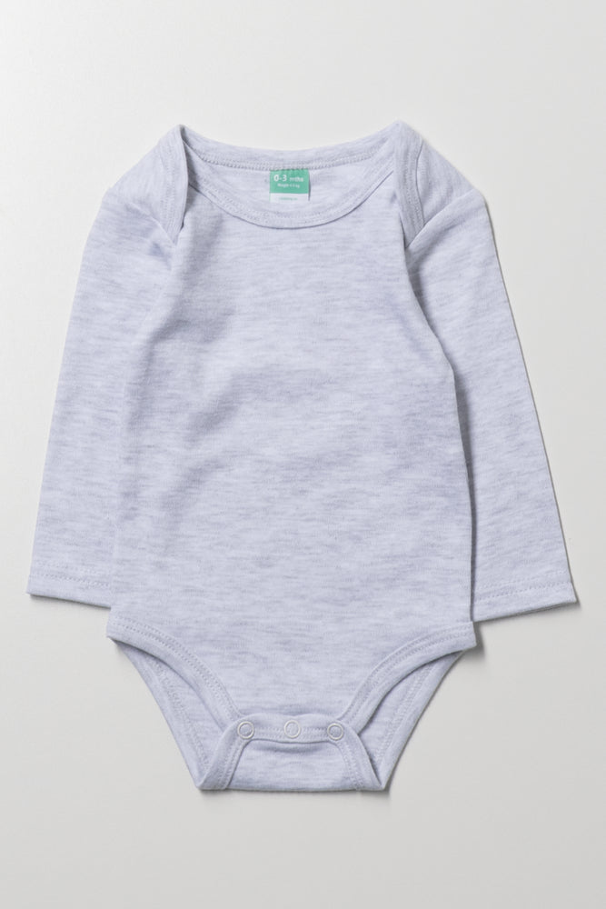 Long Sleeve Vest Grey Melange