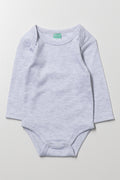 Long Sleeve Vest Grey Melange