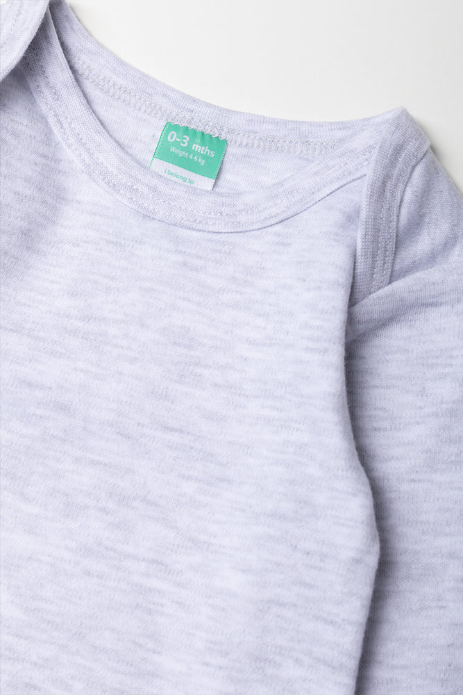 Long Sleeve Vest Grey Melange