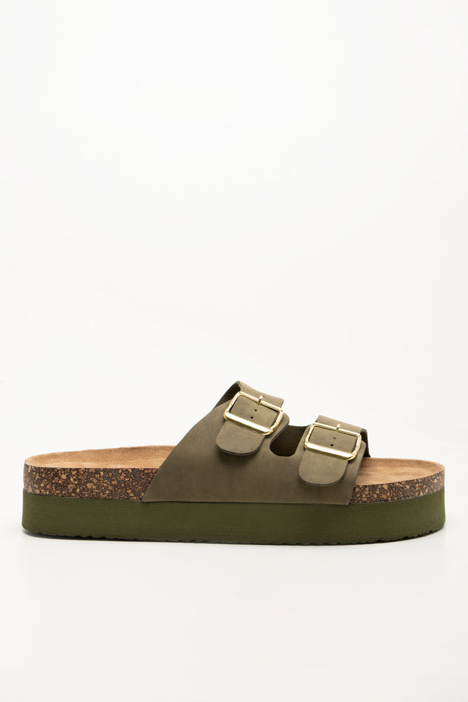 Double Strap Sandals Green (1)