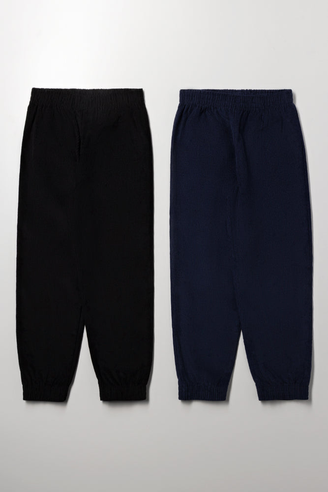 2 Pack Corduroy Pants Black And Navy | Bottoms & Jeans | Ackermans