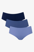 3 Pack Bonded Boyleg Panties Blue