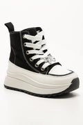 Bow Charm High Top Sneakers Black (1)
