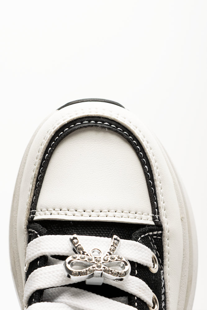 Bow Charm High Top Sneakers Black (4)