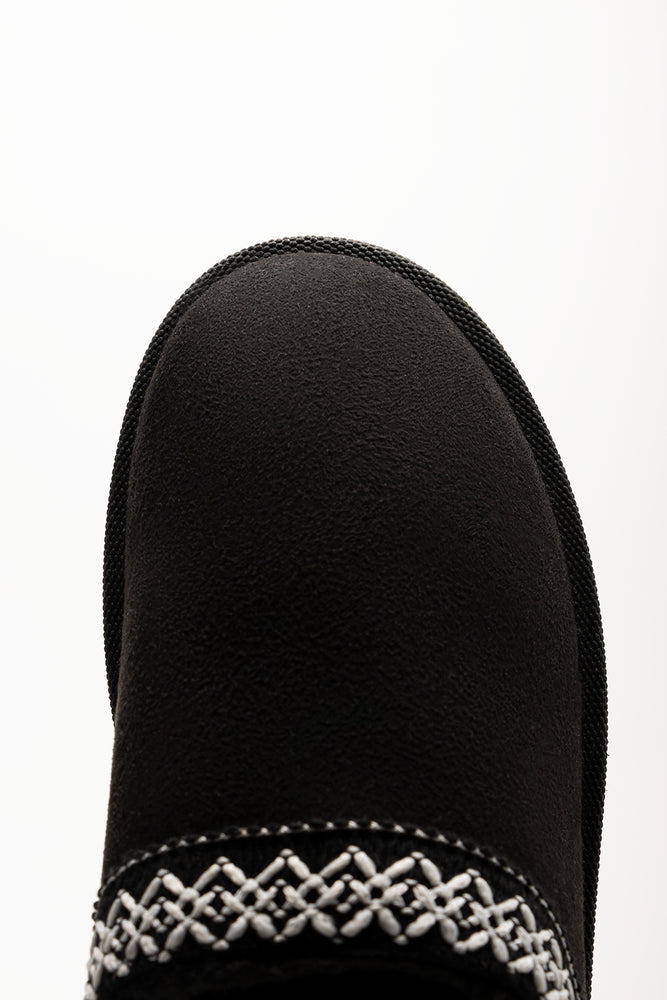 Platform Slipper Mule Black (4)