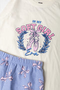 Pyjama Set Cream And Blue (1)