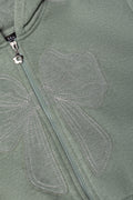 Bow Zip Through Hooded Tracktop Green (1)