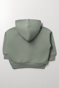 Bow Zip Through Hooded Tracktop Green (2)